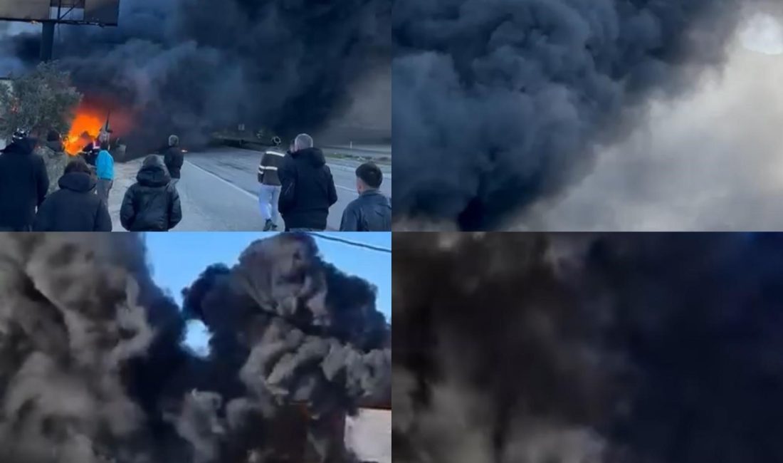 Mersin’in Silifke ilçesindeki oto lastik