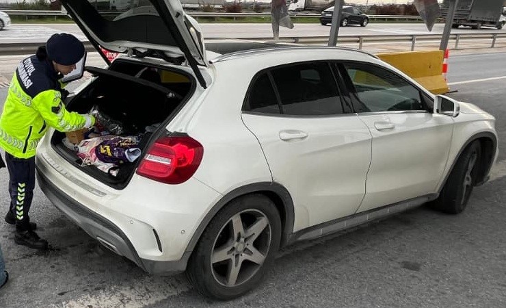 Mersin'de otoyolda trafik uygulaması