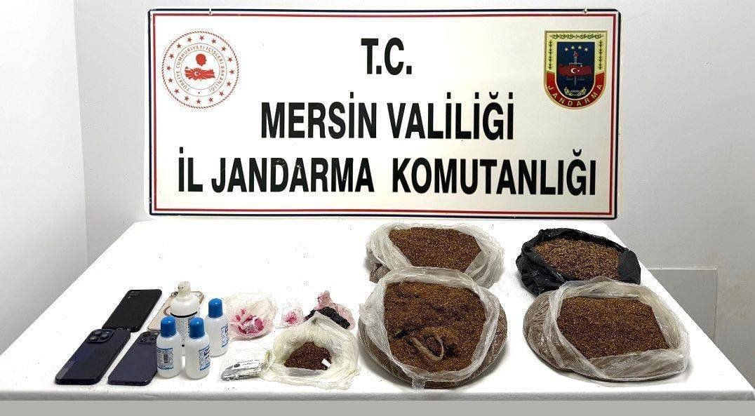 Mersin’de jandarmanın uyuşturucu madde
