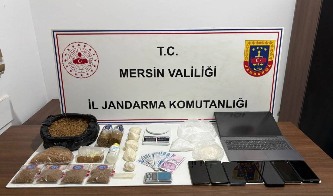 Mersin’de jandarma ekiplerince uyuşturucu