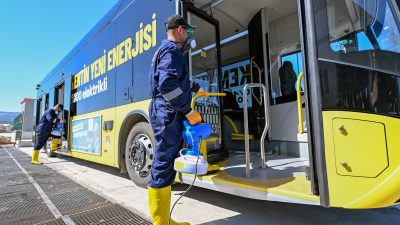 MERSİN BÜYÜKŞEHİR’LE TOPLU TAŞIMADA HİJYEN