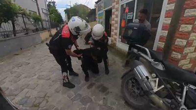 Mersin'in Tarsus ilçesinde motosikletiyle seyir