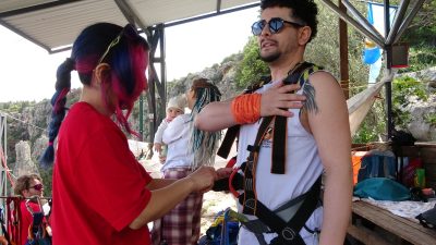 Mersin'de adrenalin sevenler, 220 metre