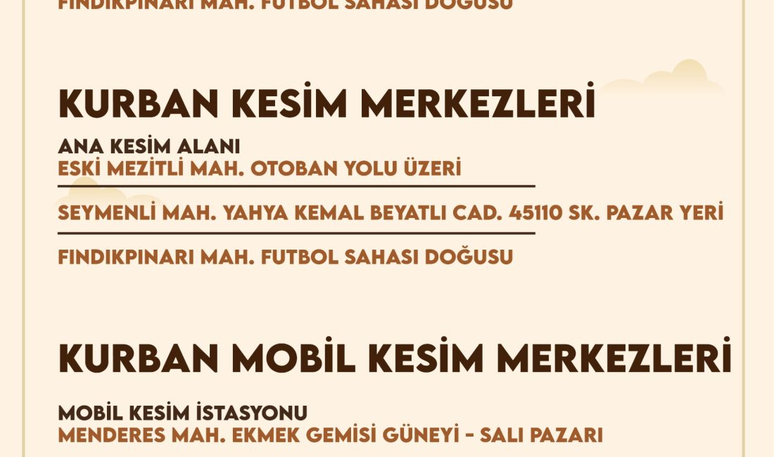 Mezitli Belediyesi, yaklaşan Kurban