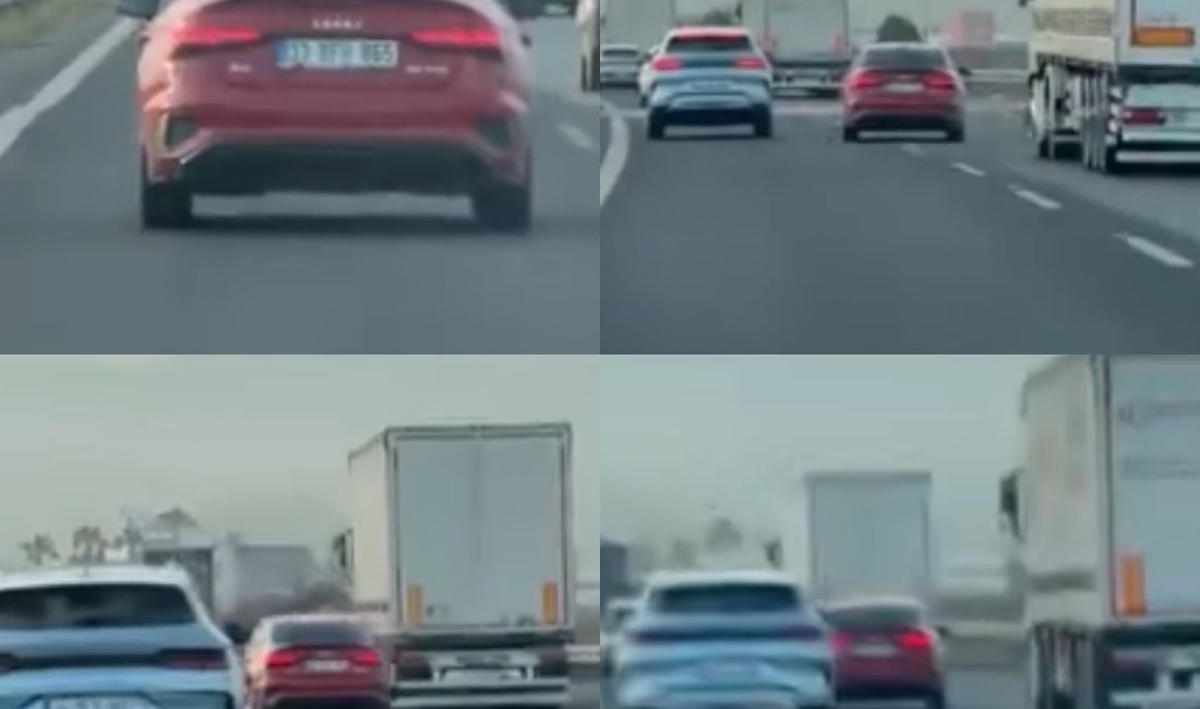 Mersin'de trafikte makas atarak